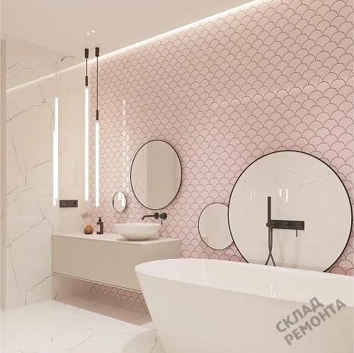 Фото Мозаика Orro Розовый пион 25,9*27,3 – купить в Санкт-Петербурге: цена, описание, фото. Интернет-магазин 2