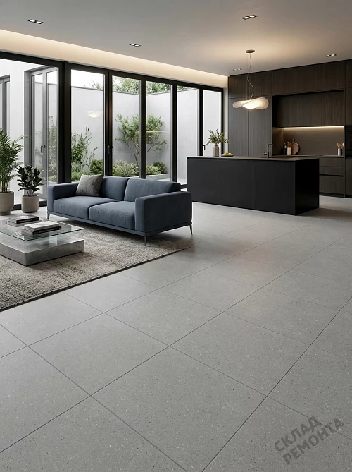 Фото Керамогранит матовый Gracia Ceramica Тренд серый 400*400*7 – купить в Санкт-Петербурге: цена, описание, фото. Интернет-магазин 1