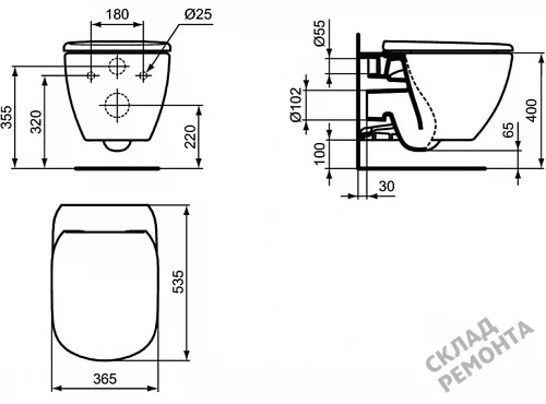 Фото Унитаз подвесной Ideal Standard Tesi T007901 безободковый купить в Санкт-Петербурге: цена, описание, фото. Интернет-магазин 4