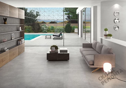Фото Керамогранит матовый Steppe Ceramics Concrete Grey серый 600*600*9 – купить в Санкт-Петербурге: цена, описание, фото. Интернет-магазин 2
