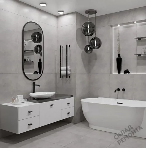Фото Керамогранит матовый Steppe Ceramics Silent Grey серый 600*600*9,5 – купить в Санкт-Петербурге: цена, описание, фото. Интернет-магазин 3