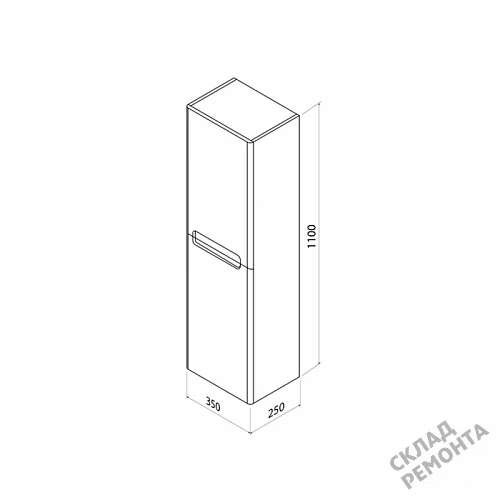 Фото Пенал подвесной Iddis Эдифис EDI35W0i97, белый купить в Санкт-Петербурге: цена, описание, фото. Интернет-магазин 4