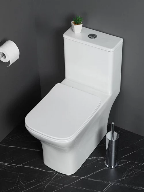 Фото Унитаз моноблок BelBagno Neon BB8617CPR-MN/SC безободковый купить в Санкт-Петербурге: цена, описание, фото. Интернет-магазин 1