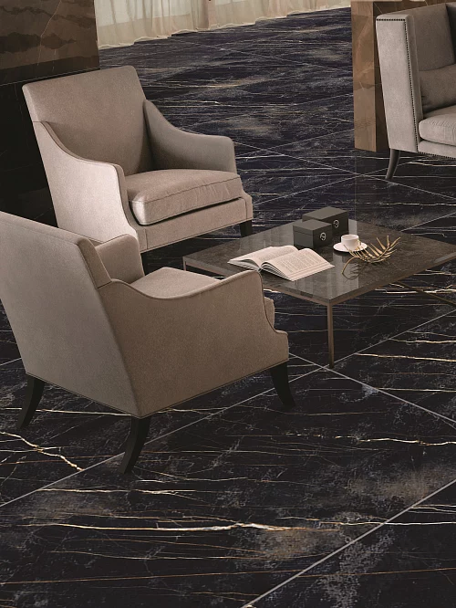 Фото Керамогранит полированный Primavera Намибия PR211 черный 1200*600*9 – купить в Санкт-Петербурге: цена, описание, фото. Интернет-магазин 1