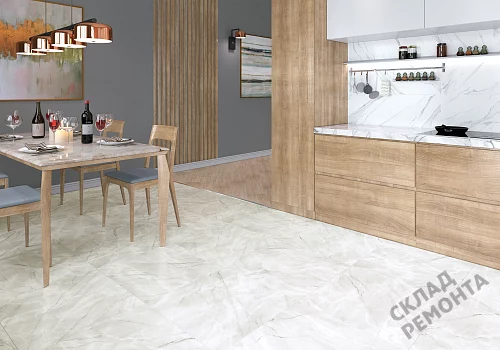 Фото Керамогранит лаппатированный Alma Ceramica Ларедо GFU04LRD70L светло-серый 600*600*9 – купить в Санкт-Петербурге: цена, описание, фото. Интернет-магазин 2