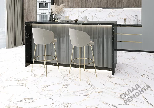 Фото Керамогранит матовый Alma Ceramica Тренди GFU04TRD04R белый 600*600*9 – купить в Санкт-Петербурге: цена, описание, фото. Интернет-магазин 2