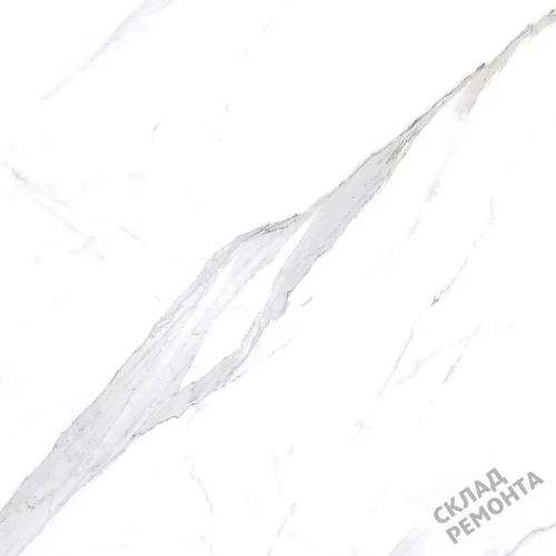 Фото Керамогранит матовый Steppe Ceramics Statuario White белый 600*600*9,5 – купить в Санкт-Петербурге: цена, описание, фото. Интернет-магазин 3