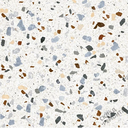 Фото Керамогранит матовый Steppe Ceramics Chips White белый 600*600*9 – купить в Санкт-Петербурге: цена, описание, фото. Интернет-магазин 1