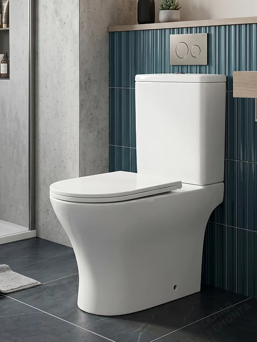 Фото Унитаз компакт напольный Calypso CS4851UQ-TK(OK) безободковый купить в Санкт-Петербурге: цена, описание, фото. Интернет-магазин 1