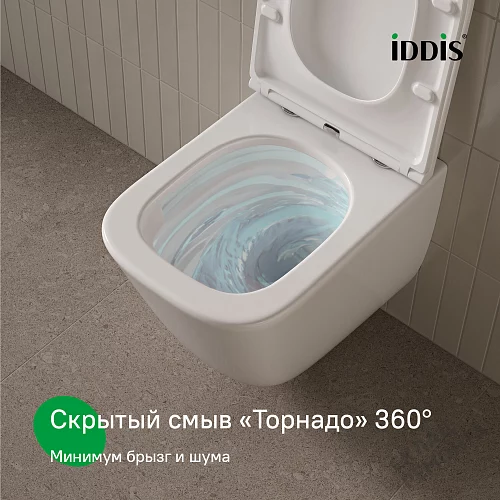 Фото Унитаз подвесной Iddis Торр TOQFDSEi25 безободковый купить в Санкт-Петербурге: цена, описание, фото. Интернет-магазин 2
