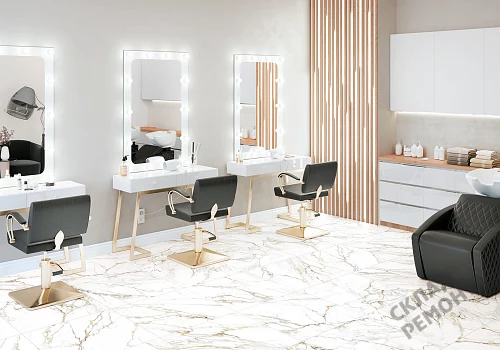 Фото Керамогранит матовый Alma Ceramica Тренди GFU04TRD04R белый 600*600*9 – купить в Санкт-Петербурге: цена, описание, фото. Интернет-магазин 3