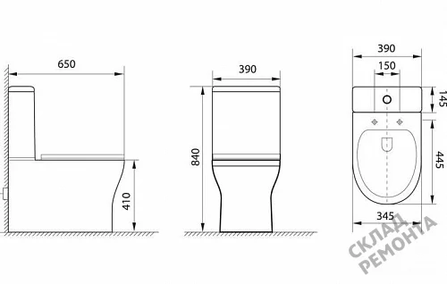 Фото Унитаз напольный Aquanet Roll-C 210764 безободковый купить в Санкт-Петербурге: цена, описание, фото. Интернет-магазин 5