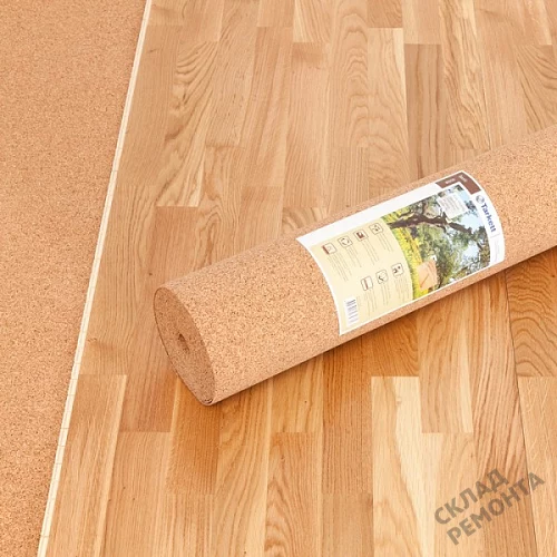 Фото Подложка рулонная Amorim пробковая, GO4CORK NATURE 2-5 мм под ламинат и паркет бежевая – купить в Санкт-Петербурге: цена, описание, фото. Интернет-магазин 6