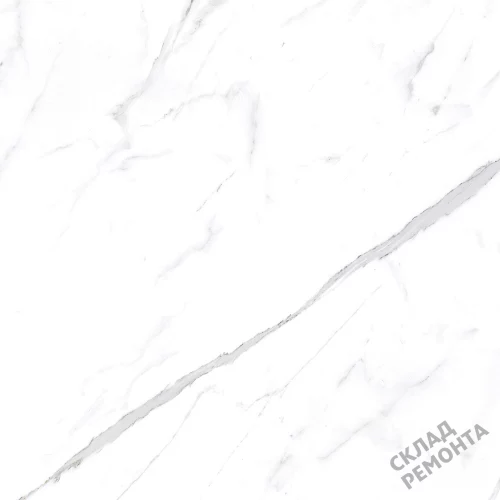 Фото Керамогранит матовый Steppe Ceramics Statuario White белый 600*600*9,5 – купить в Санкт-Петербурге: цена, описание, фото. Интернет-магазин 2