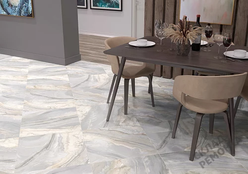 Фото Керамогранит лаппатированный Alma Ceramica Мэджик GFU04MGC64L серый 600*600*9 – купить в Санкт-Петербурге: цена, описание, фото. Интернет-магазин 2