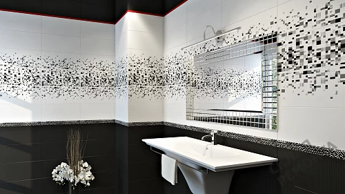 Фото Бордюр Cersanit Sindy SB7H231, черный 440*40 – купить в Санкт-Петербурге: цена, описание, фото. Интернет-магазин 2
