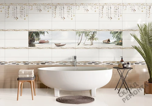 Фото Вставка Alma Ceramica Айленд DWA11ALD004 разноцветный 200*600 – купить в Санкт-Петербурге: цена, описание, фото. Интернет-магазин 2