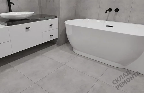 Фото Керамогранит матовый Steppe Ceramics Silent Grey серый 600*600*9,5 – купить в Санкт-Петербурге: цена, описание, фото. Интернет-магазин 5